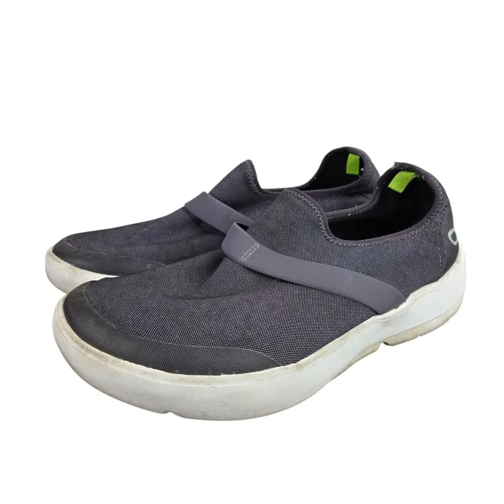 OOFOS Oomg Women's 10 Gray White Recovery Sneakers Slip-On Low Top Comfort Shoes